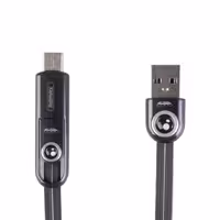 کابل تبدیل USB به لایتینینگ و MicroUSB و تایپ سی ریمکس مدل Rc_073th به طول 1 متر