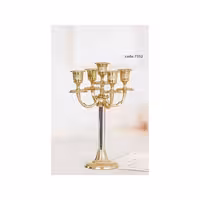 شمعدان پنج شاخه استیل و برنج 7352