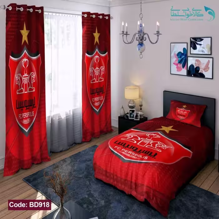 روتختی طرح پرسپولیس قرمز یکنفره کد BD918