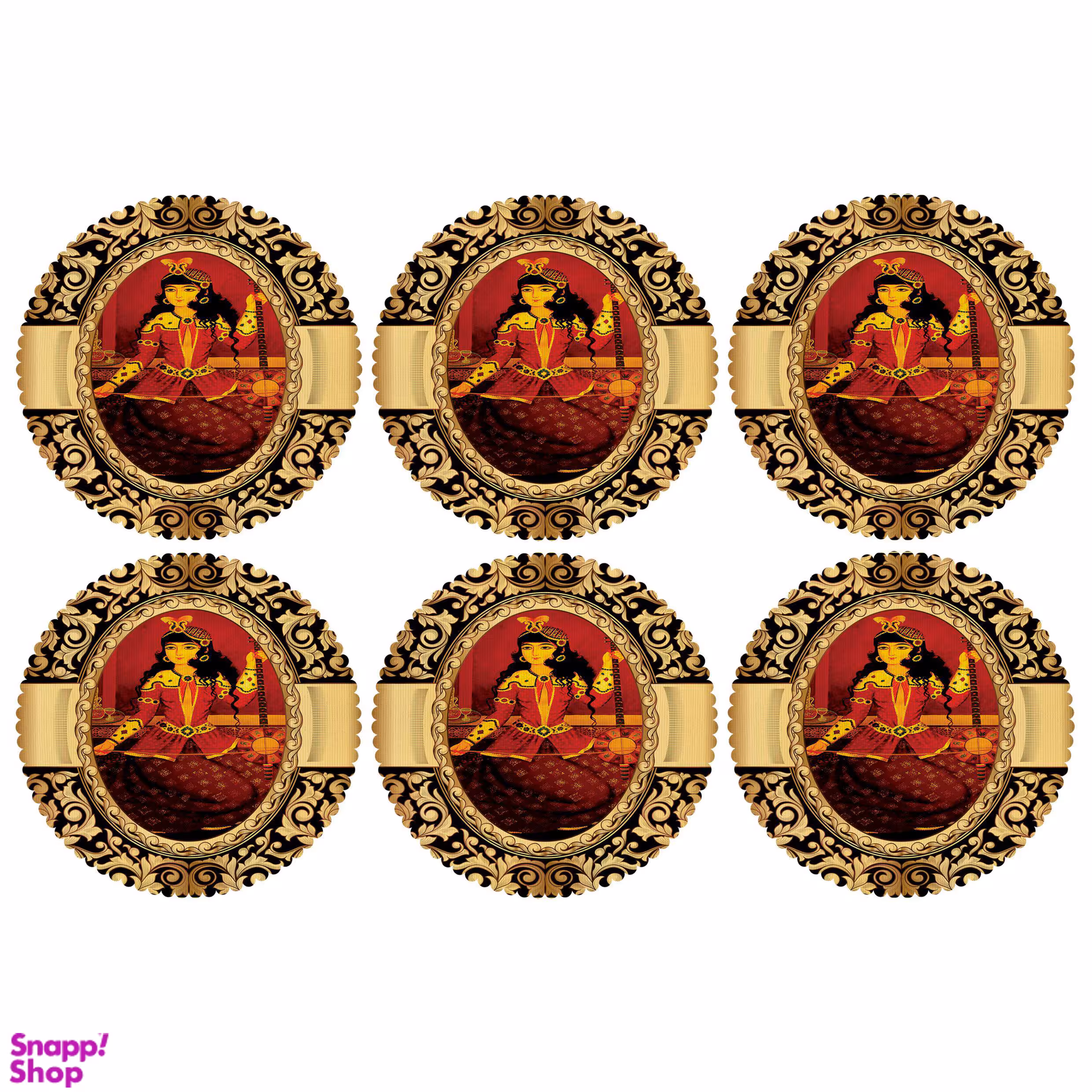 زیربشقابی مدل U2-42149 بسته 6 عددی چند رنگ سایز 30*30*0.1 سانتی‌ متر