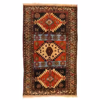 فرش دستباف کرمانج دو و نیم متری طرح حوضی