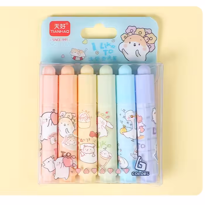 هایلایتر 6 تایی طرح کیوت