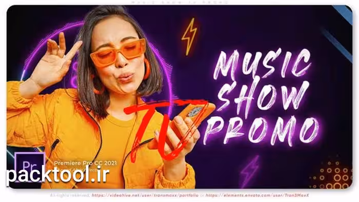 دانلود پروژه آماده پریمیر تبلیغ تلویزیونی برنامه موسیقی Music Show TV Promo - پک تول