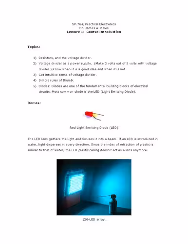 خرید و دانلود نسخه کامل کتاب Practical Electronics: Lecture Notes