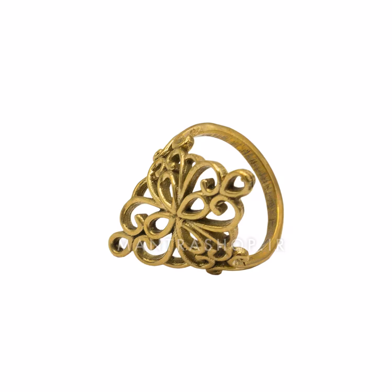 انگشتر برنجی دست ساز ملیله کد 1107