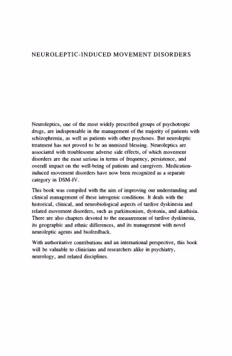 خرید و دانلود نسخه کامل کتاب Neuroleptic-induced Movement Disorders: A Comprehensive Survey