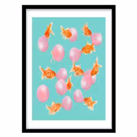 قیمت و خرید تابلو دکوراتیو مدل پوستر انتزاعی ماهی قرمز کد 1157