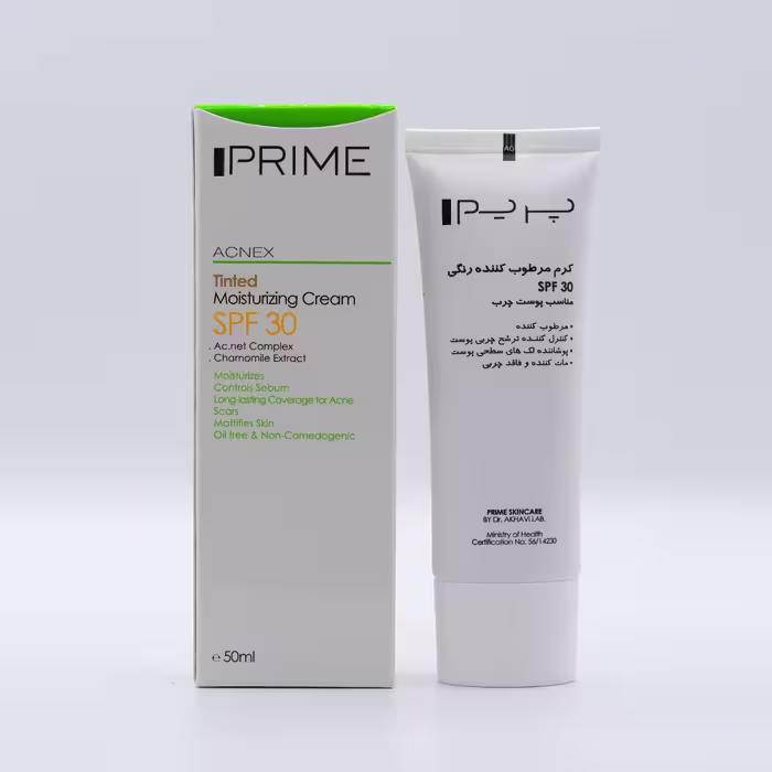 کرم مرطوب کننده و ضد آفتاب رنگی SPF 30 برای پوست مختلط و چرب پریم