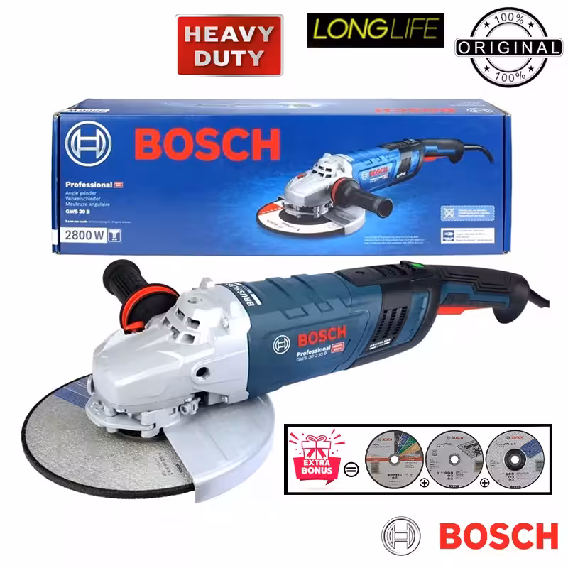 فرز 230 میلیمتری 2800 وات بوش مدل سنگبری فوق هوشمند کد GWS 30-230 B – 2800W