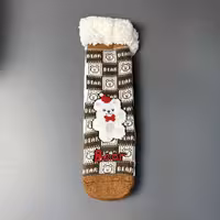 پاپوش ساقدار کف استپ دار طرح کریسمس