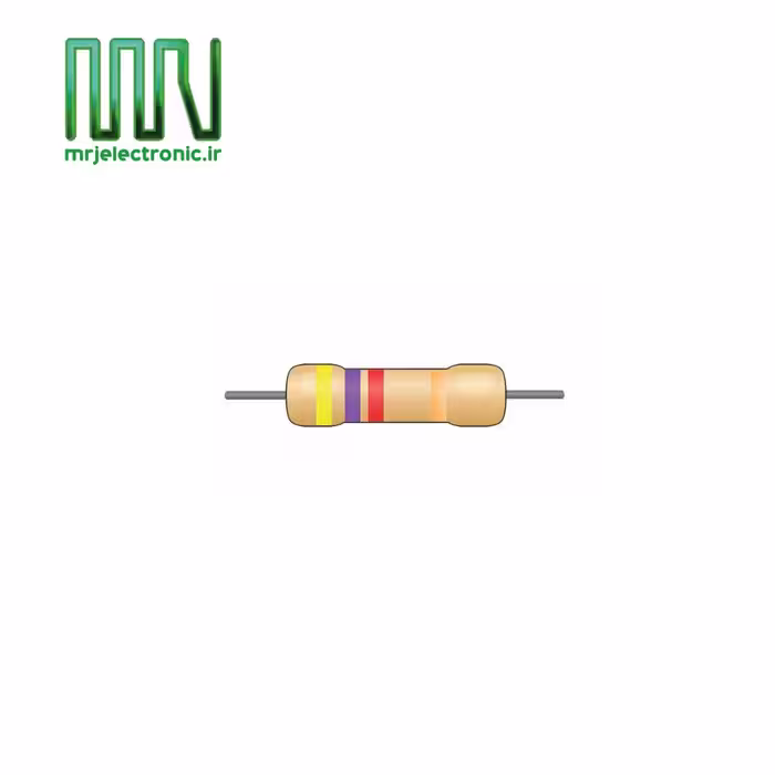 مقاومت 4/7 کیلو اهم 0.25 وات 100 عددی