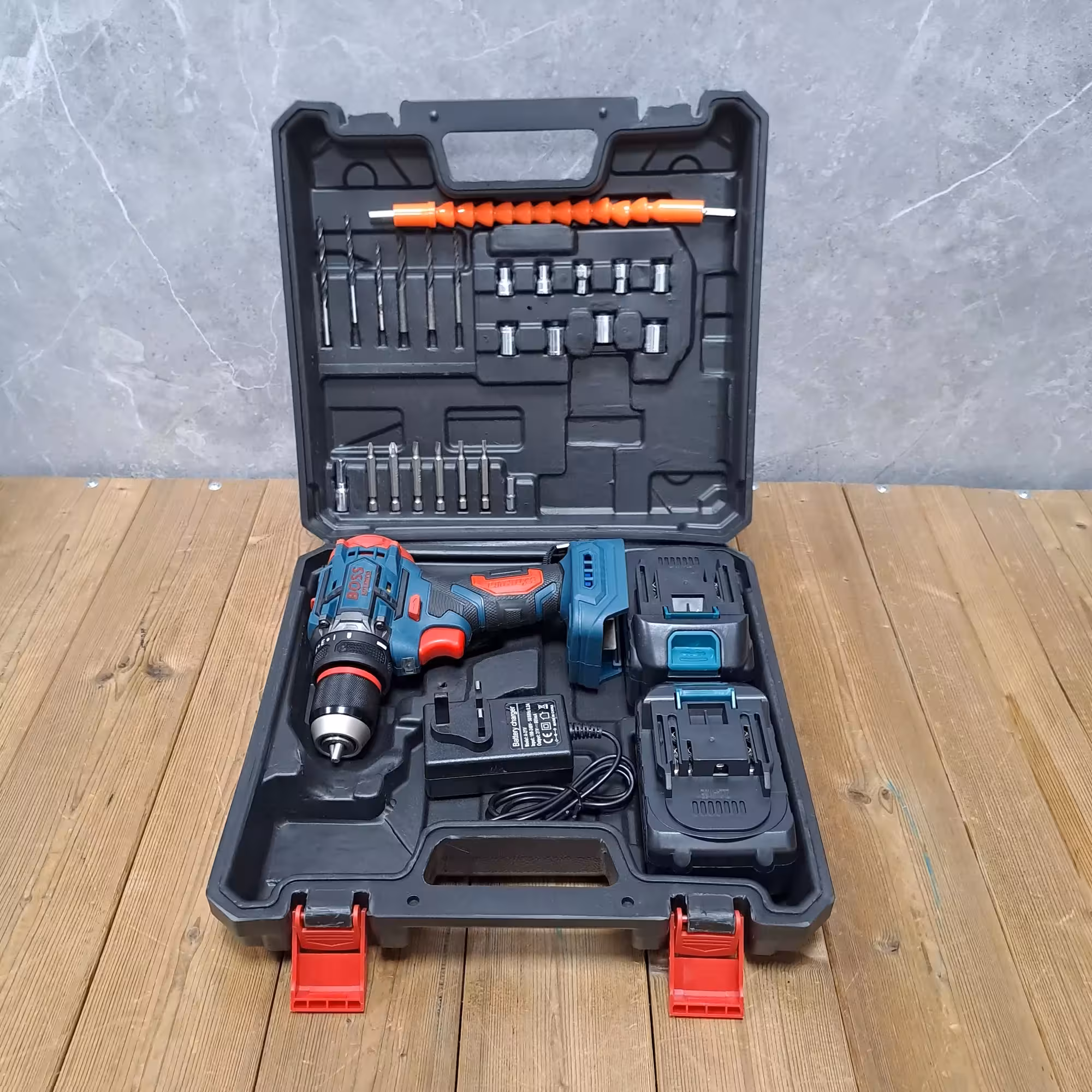 مجموعه 28 عددی دریل پیچ گوشتی شارژی براشلس صنعتی باس مدل LIFE _ STYLE