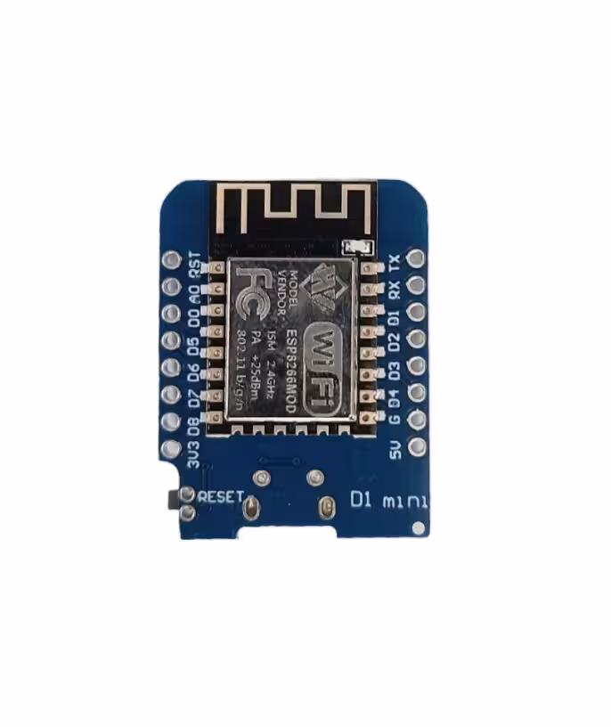 ماژول WeMos D1 Mini دارای هسته وایفای ESP8266 و پورت میکرو USB جهت پروگرام