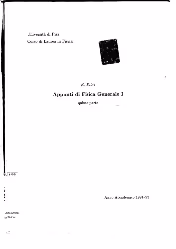 خرید و دانلود نسخه کامل کتاب Appunti di Fisica Generale I