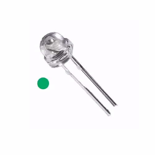 ال ای دی LED کلاهی سبز شفاف سایز 5 میل برند TM