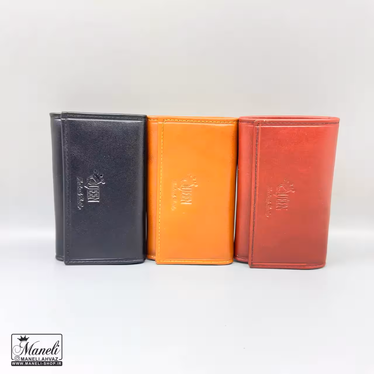 کیف جاکلیدی و جاکارتی چرم طبیعی | مشکی ، عسلی ، قرمز 140310111