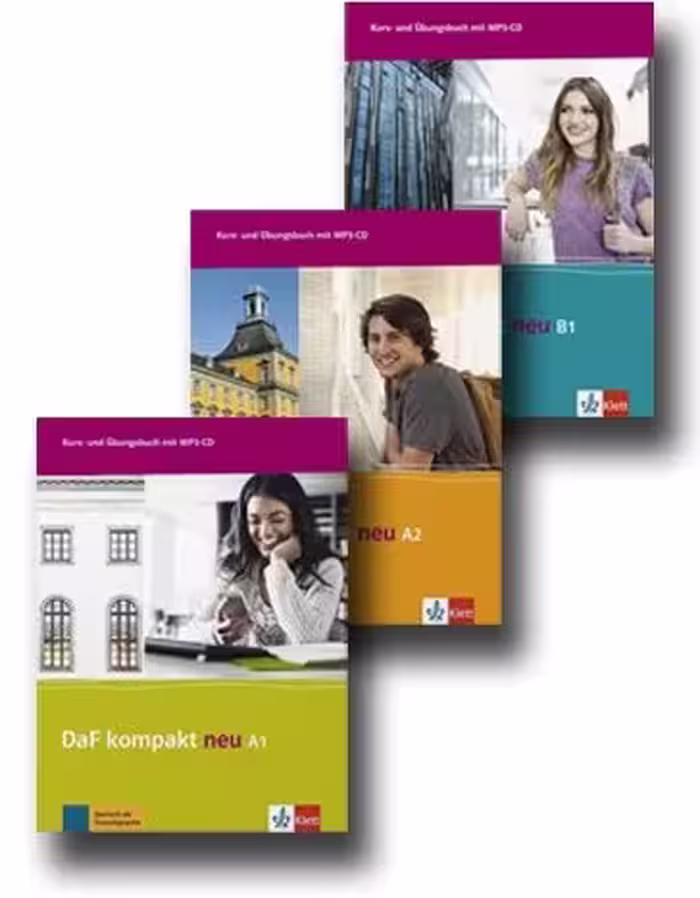 کتاب آلمانی داف کامپکت جدید Daf Kompakt Neu A1 – A2 – B1 پک سه جلدی