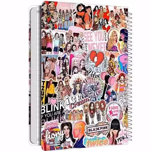 دفتر50برگ مستر راد طرح بلک پینک 1731