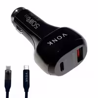 شارژر فندکی 50 وات وونک مدل VC50 به همراه کابل USB-C | کالا مکس