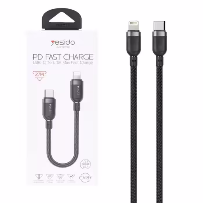 کابل تبدیل پاوربانک USB-C به لایتنینگ یسیدو مدل CAI87