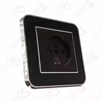 پریز تلفن دو کاره ارس طرح سیلور مشکی | ایران الکتریک