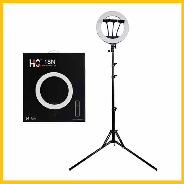 رینگ لایت اچ کیو Ring Light HQ 18N همراه سه پایه
