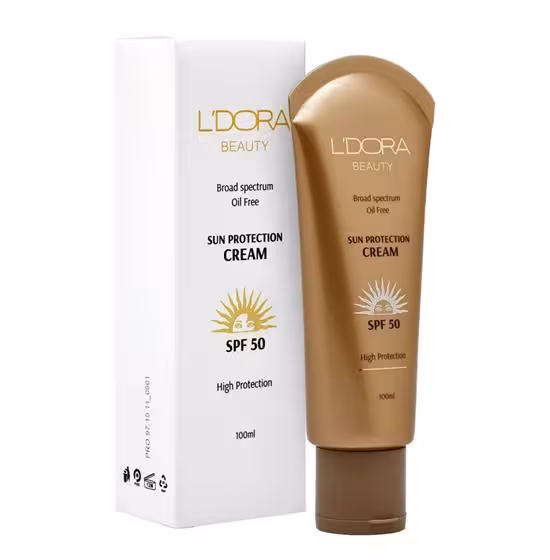 ضد آفتاب بی رنگی فاقد چربی لدورا SPF50 حجم 50 میلی لیتر