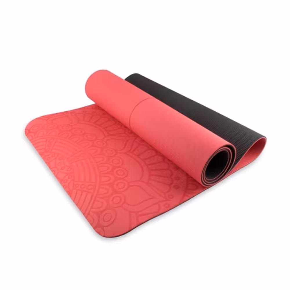 مت یوگا بادی لاین قرمز-مشکی 6 میلیمتری Agilinex