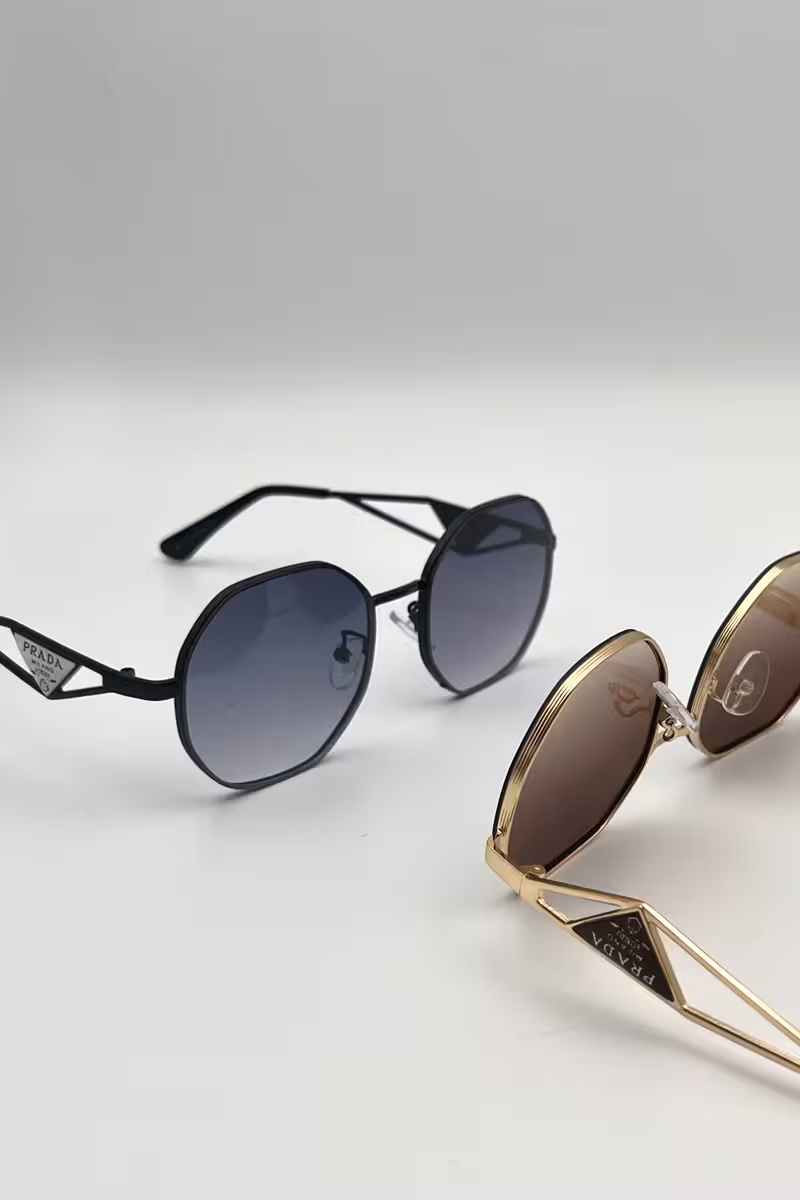 عینک فلزی چندضلعی پرادا 9015