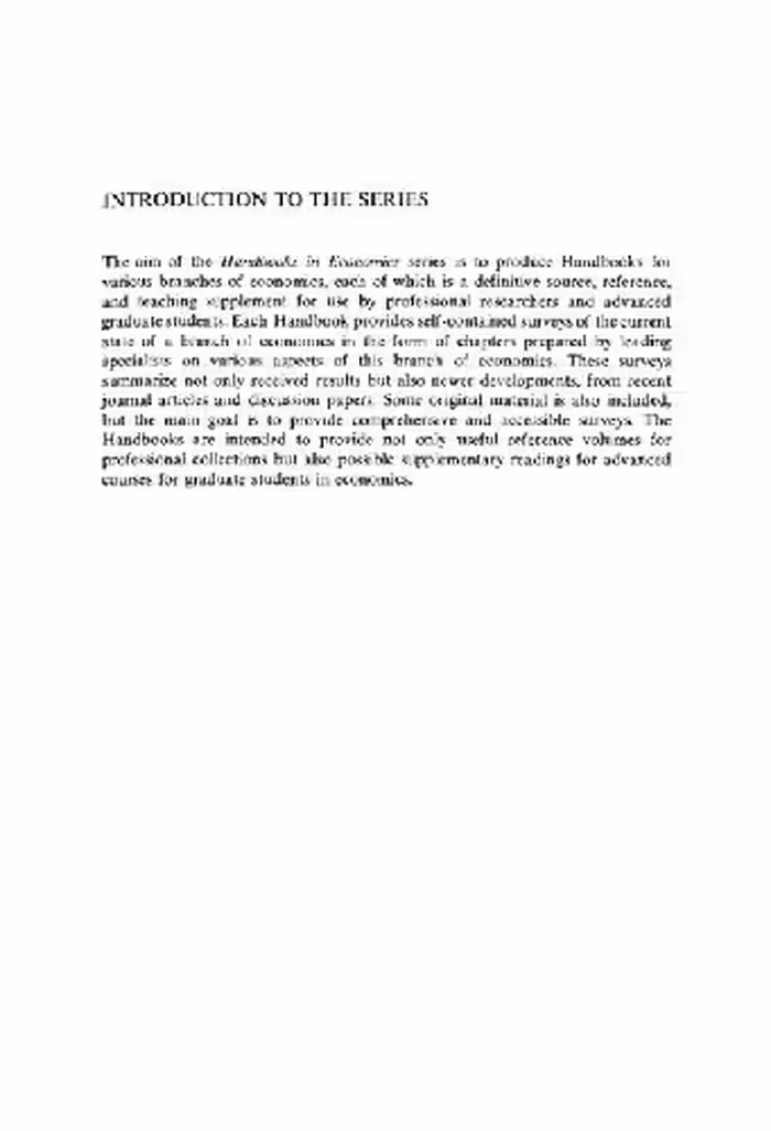 خرید و دانلود نسخه کامل کتاب Handbook of Mathematical Economics, Volume 1