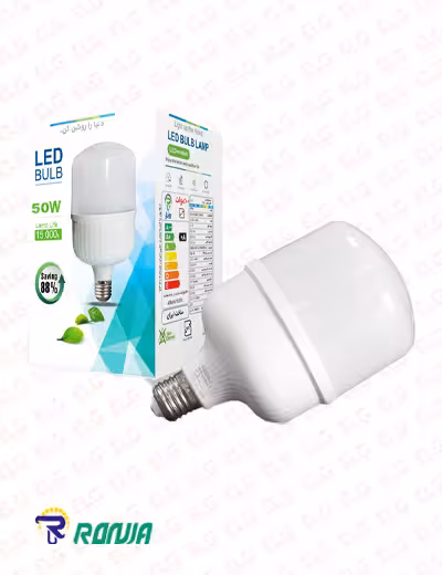 لامپ ال ای دی استوانه ای بدنه پلاستیکی 50 وات رونیا