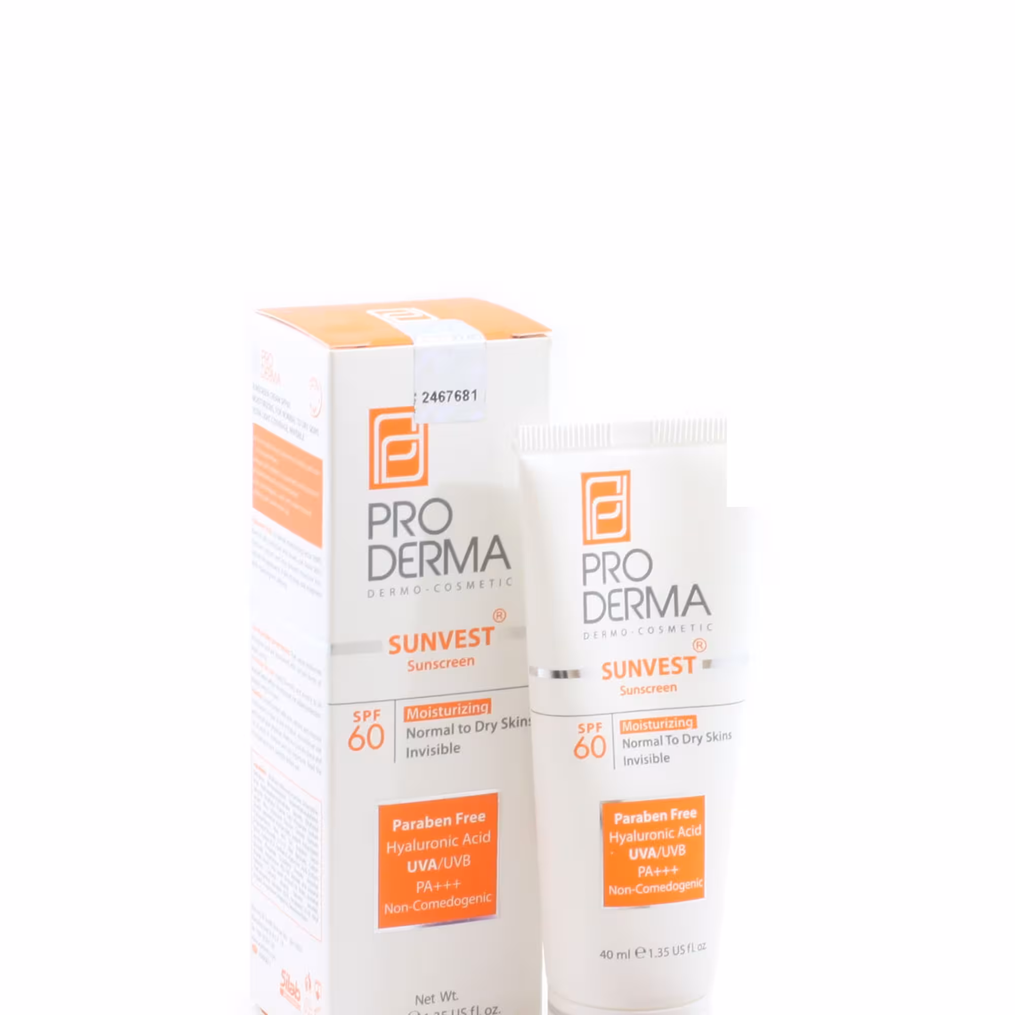 کرم ضد آفتاب SPF60 پوست های معمولی و خشک پرودرما