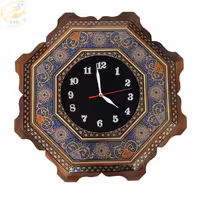 ساعت دیواری خاتم کاری صفحه جیر مدل تذهیب دالبری