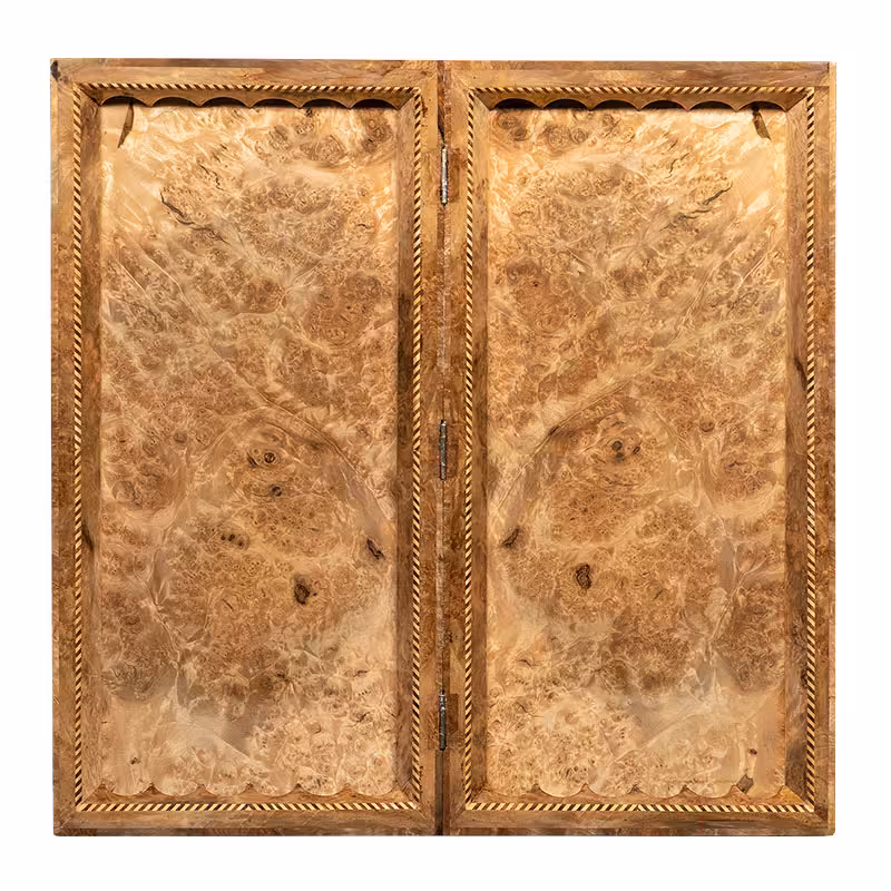 تخته نرد دو رو ریشه گردو سنندج طرح مریخ