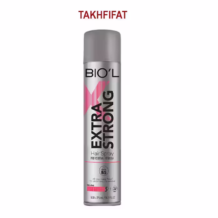 اسپری تافت موی سر اکسترا قوی بیول 500 میل ( Biol extra strong hair spray 500 ml )