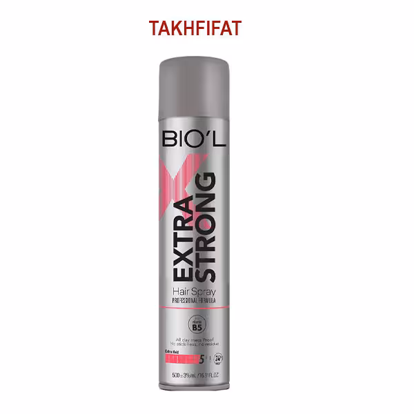 اسپری تافت موی سر اکسترا قوی بیول 500 میل ( Biol extra strong hair spray 500 ml )