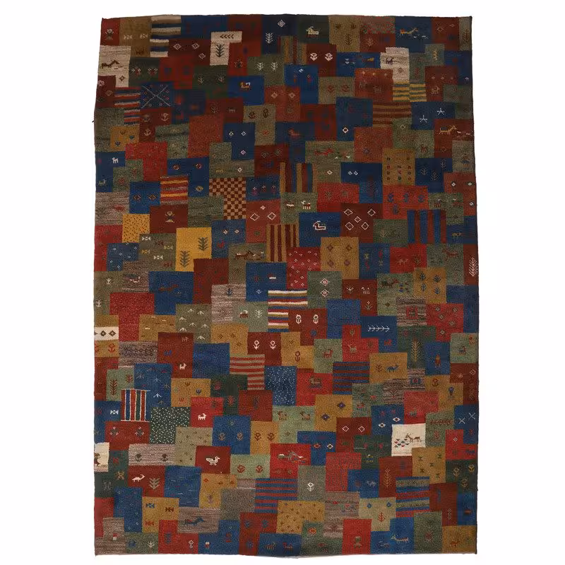 گبه دستباف شش و نیم متری طرح قشقایی کد 40303421