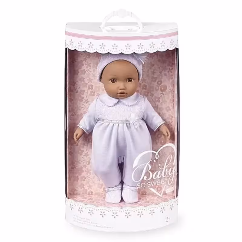 عروسک دخترانه نوزادی لباس یاسی BABY SO SWEET کد  5F64255