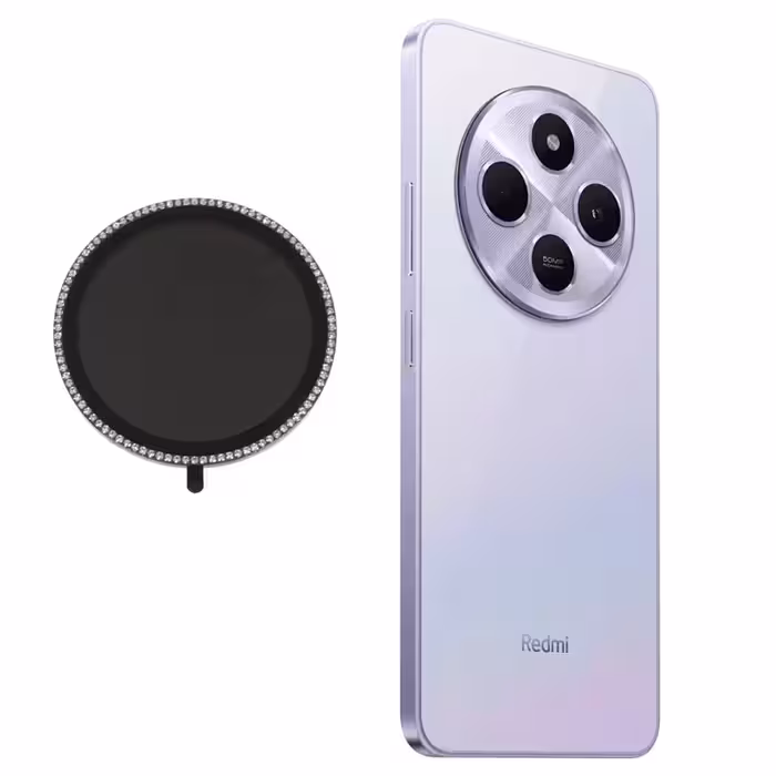 گلس لنز رینگی Xiaomi Redmi 14C / Poco C75 مدل نگین دار دیاموند