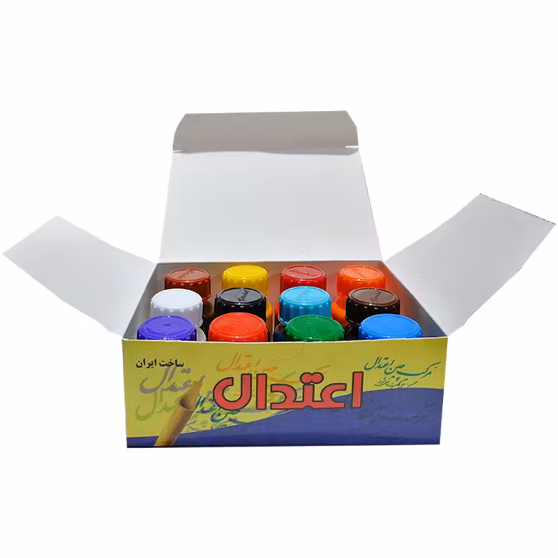 مرکب 12 رنگ ضد آب اعتدال حجم 25 میل