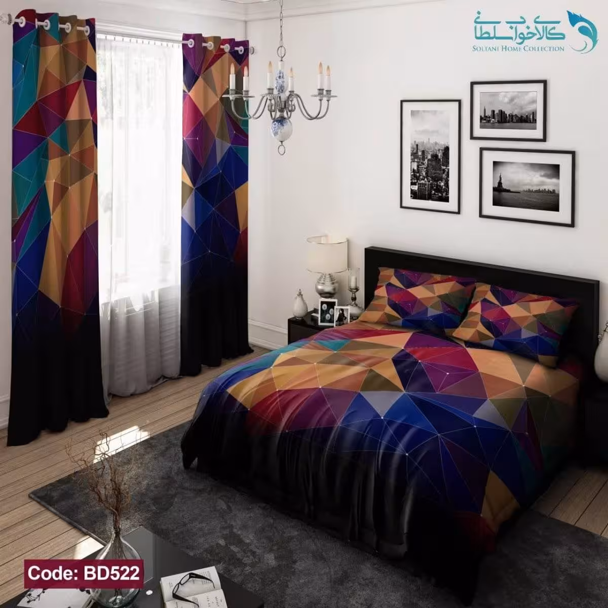 روتختی طرح سه بعدی دو نفره کد BD522