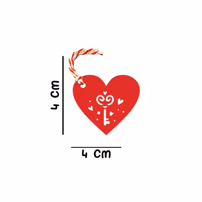 ابزار کادویی مدل گیفت تگ طرح کلید و قلب مجموعه 10 عددی