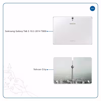 برچسب پوششی ماهوت مدل Tehran City مناسب برای تبلت سامسونگ Galaxy Tab S 10.5 2014 T800