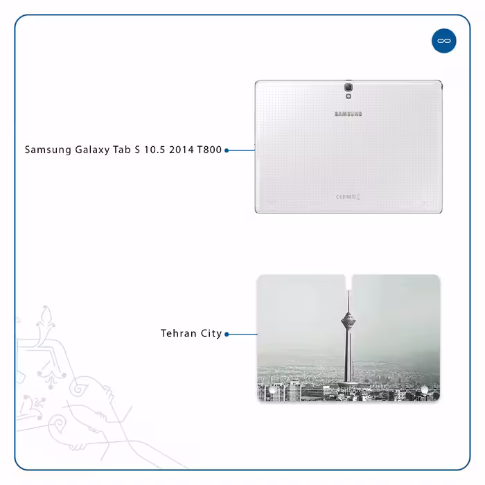 برچسب پوششی ماهوت مدل Tehran City مناسب برای تبلت سامسونگ Galaxy Tab S 10.5 2014 T800