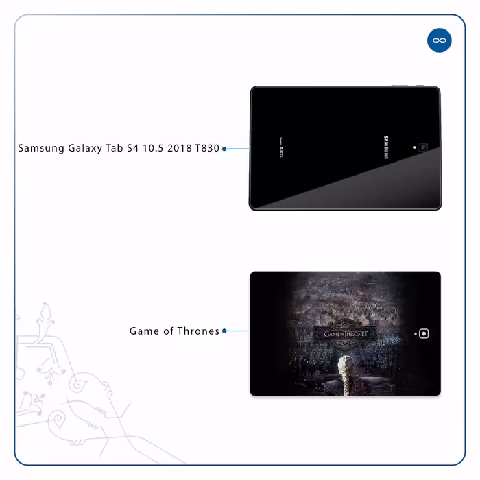 برچسب پوششی ماهوت مدل Game of Thrones مناسب برای تبلت سامسونگ Galaxy Tab S4 10.5 2018 T830
