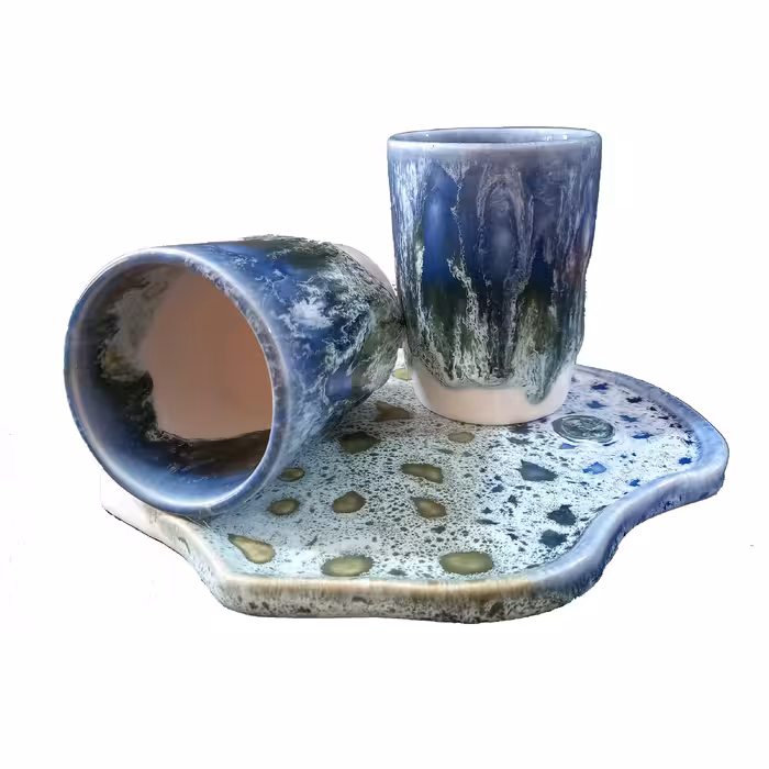 لیوان سرامیکی طرح اقیانوس دو عددی