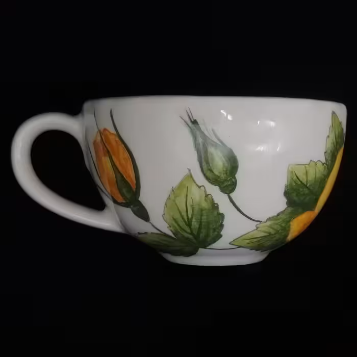  ست فنجان و نعلبکی سرامیکی هیوا مدل گل رز کد 10880984