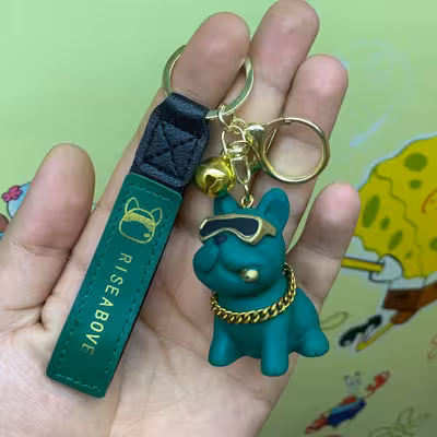 جاکلیدی مدل سیلیکونی طرح سگ بولداگ بازیگوش