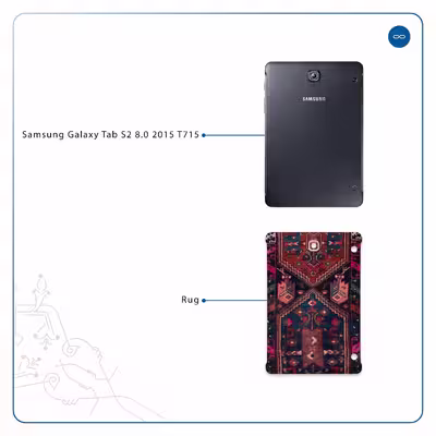 برچسب پوششی ماهوت مدل Rug مناسب برای تبلت سامسونگ Galaxy Tab S2 8.0 2015 T715