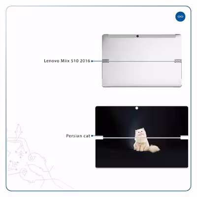 برچسب پوششی ماهوت مدل Persian cat مناسب برای تبلت لنوو Miix 510 2016